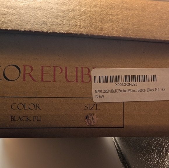 MARCO REPUBLIC Boston Black Combat Boots - Picture 9 of 10